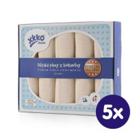 Plienky z biobavlny XKKO Organic 80x80 - Staré časy Natural 5x5ks VO bal.