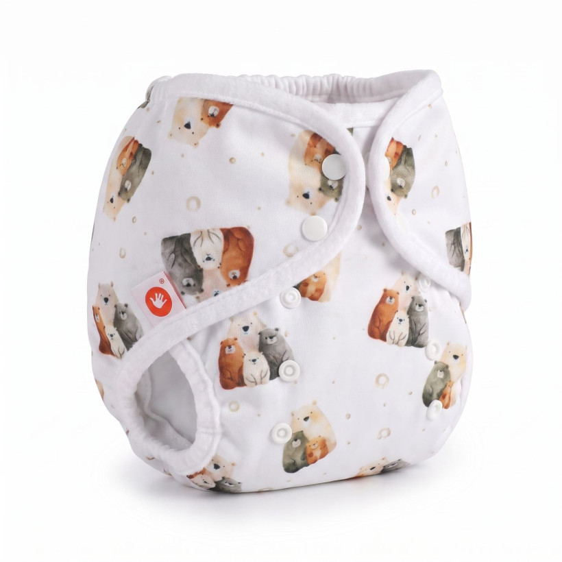 Vrchné plienkové nohavičky XKKO One Size - Bear Family