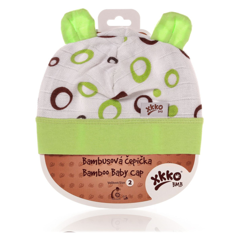 Bambusová čiapočka XKKO BMB - Lime Bubbles
