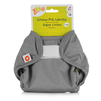 Vrchné plienkové nohavičky XKKO Newborn - Grey