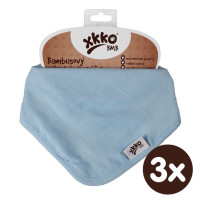 Bambusová šatka XKKO BMB - Baby Blue 3x1ks VO bal.