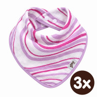 Bambusová šatka XKKO BMB - Lilac Waves 3x1ks VO bal.