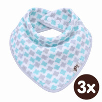 Bambusová šatka XKKO BMB - Scandinavian Mint Cross 3x1ks VO bal.