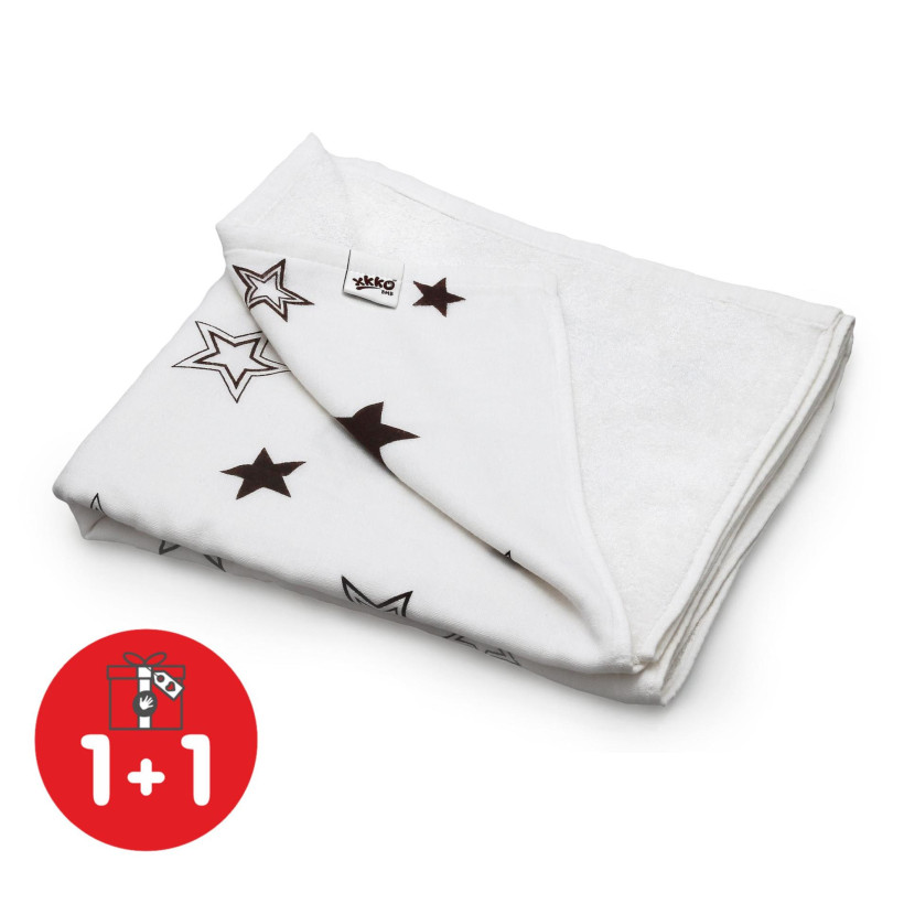 Bambusová deka XKKO BMB 130x70 - Natural Brown Stars 5x1ks VO bal.