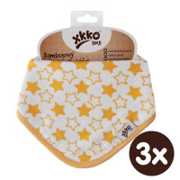Bambusová šatka XKKO BMB - Little Stars Orange 3x1ks VO bal.