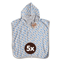 Bambusové pončo XKKO BMB - Cross Baby Blue 5x1ks (VO balenie)