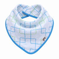 Bambusová šatka XKKO BMB - Cyan Squares