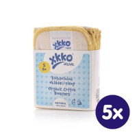 Vkladacie plienky XKKO Organic Twill - Natural Veľkosť S 5x6ks (VO balenie)