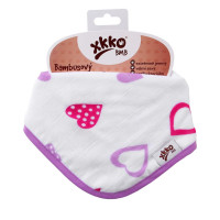 Bambusová šatka XKKO BMB - Lilac Hearts 3x1ks VO bal.