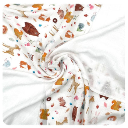 Bambusové obrúsky XKKO BMB 30x30 Digi - Wild Forest MIX