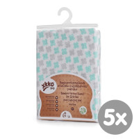 Bambusové prestieradlo XKKO BMB 50x70 - Mint Cross 5x1ks (VO bal.)