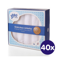 Plienky z biobavlny XKKO Organic 70x70 Staré časy - Biele 40x5ks VO bal.