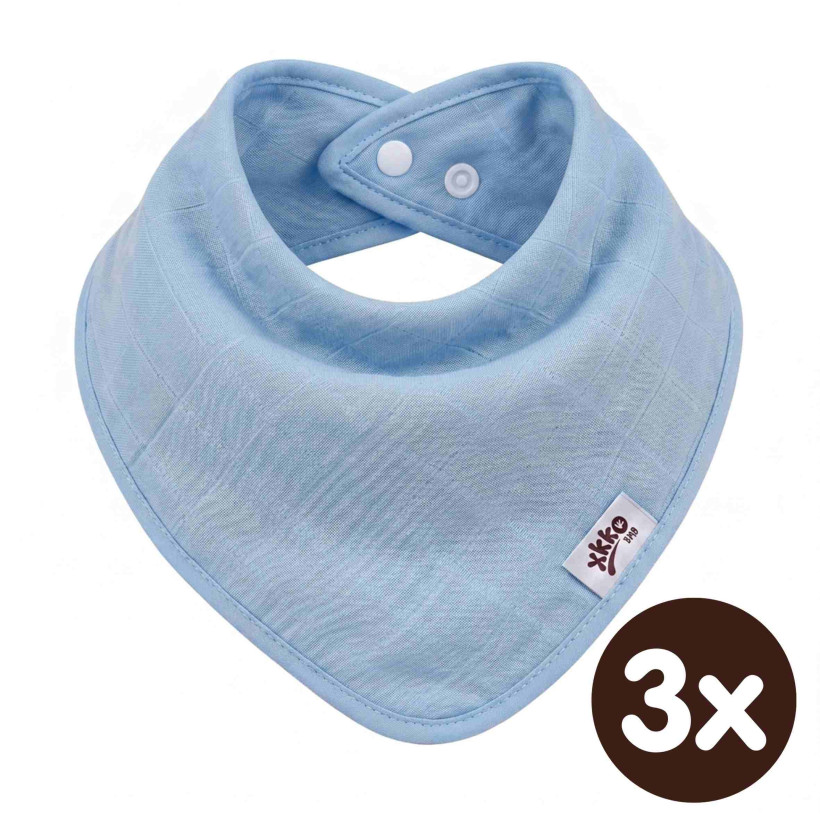 Bambusová šatka XKKO BMB - Baby Blue 3x1ks VO bal.
