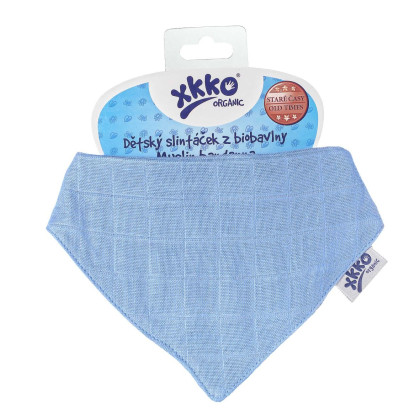 Šatka XKKO Organic Staré časy - Ocean Blue