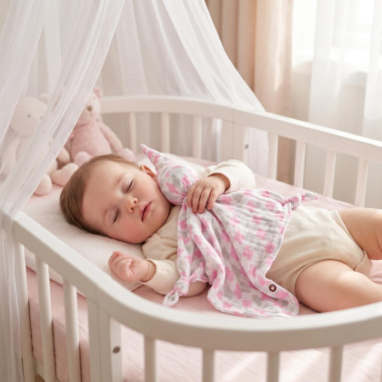 Bambusový maznáčik XKKO BMB - Baby Pink Cross