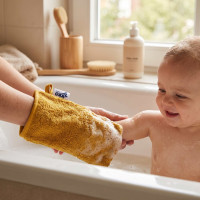 BIO bavlnené froté žinka XKKO Organic - Honey Mustard