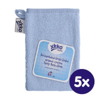 BIO bavlnené froté žinka XKKO Organic - Baby Blue 5x1ks (VO bal.)