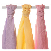 Osušky z biobavlny XKKO Organic 90x100 Staré časy - Pastels For Girls 5x3ks VO bal.