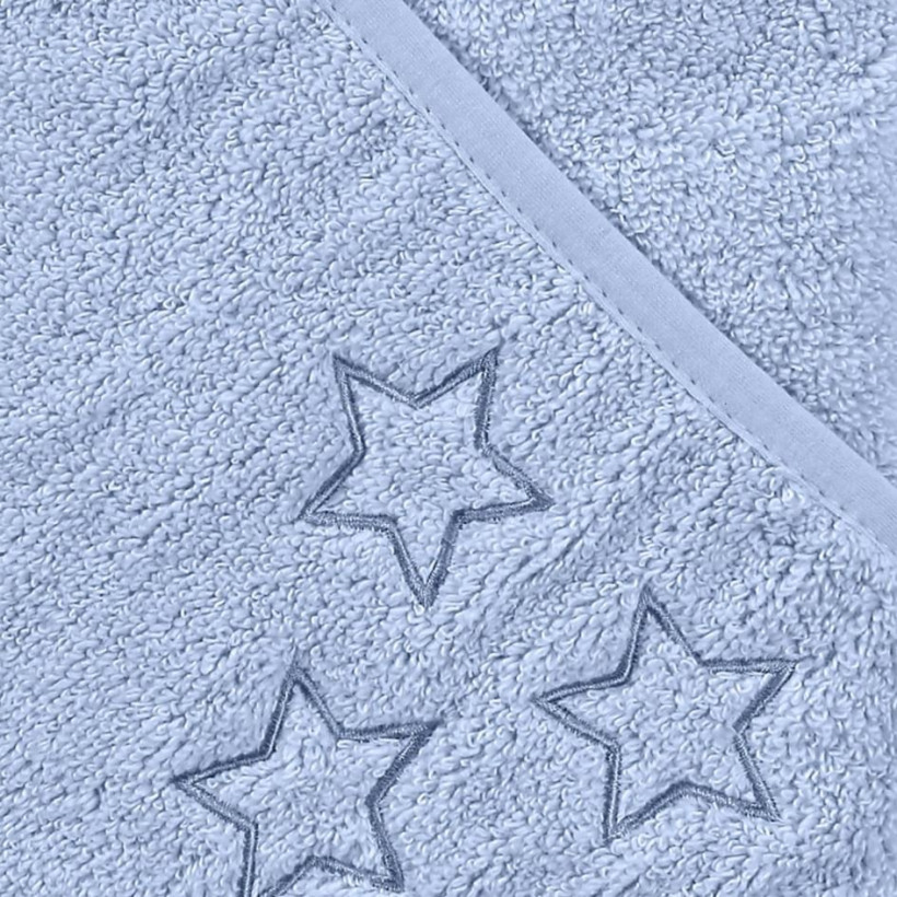 BIO Bavlnená froté osuška s kapucňou XKKO Organic 90x90 - Baby Blue Stars