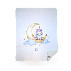 Španielska detská deka XKKO LUX 75x100 - Moon Unicorn