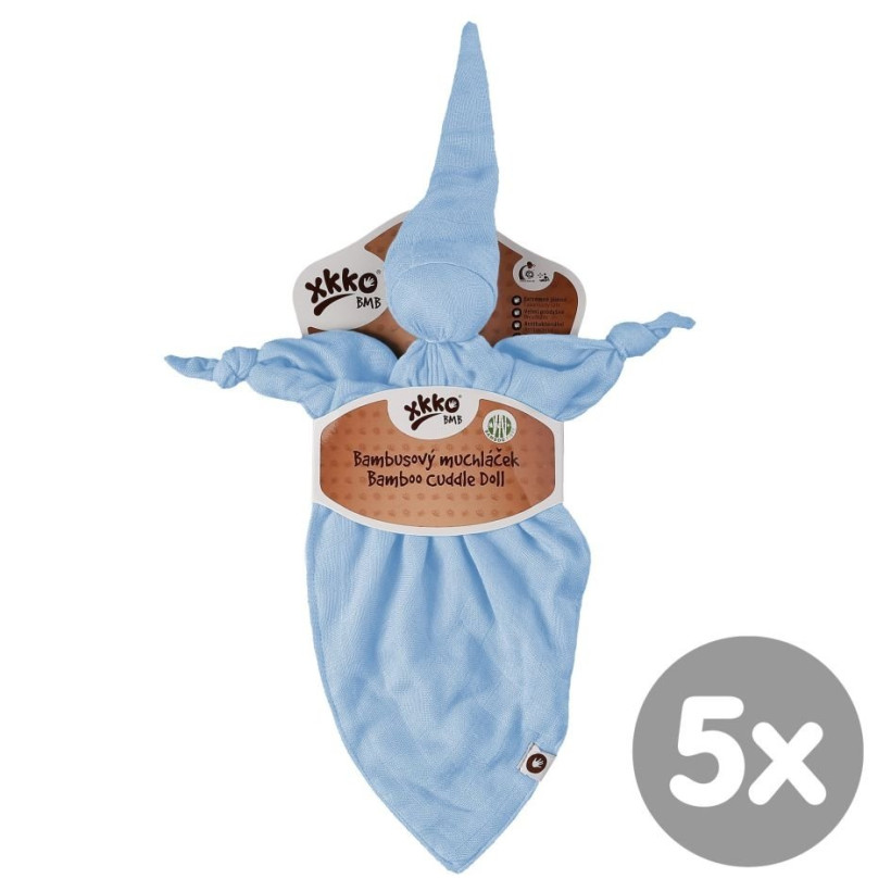 Bambusový maznáčik XKKO BMB - Baby Blue 5x1ks VO bal.