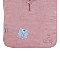 BIO Bavlnené pončo XKKO Organic - Baby Pink Stars