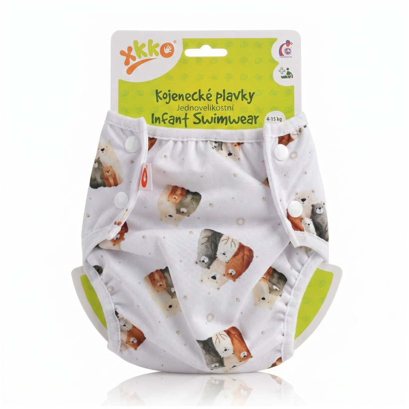 Jednoveľkostné dojčenské plavky XKKO - Bear Family