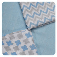 Bambusové obrúsky XKKO BMB 30x30 - Scandinavian Baby Blue MIX  10x9ks VO bal.