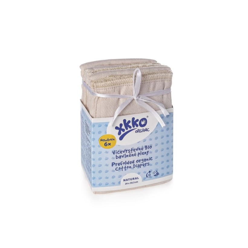 Viacvrstvé plienky XKKO Organic (4/8/4) - Newborn Natural