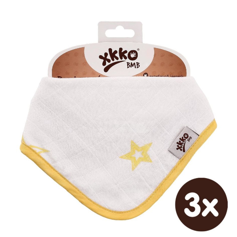 Bambusová šatka XKKO BMB - Lemon Stars 3x1ks VO bal.