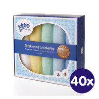 Plienky z biobavlny XKKO Organic 70x70 Staré časy - Pastels for Boys 40x5ks VO bal.