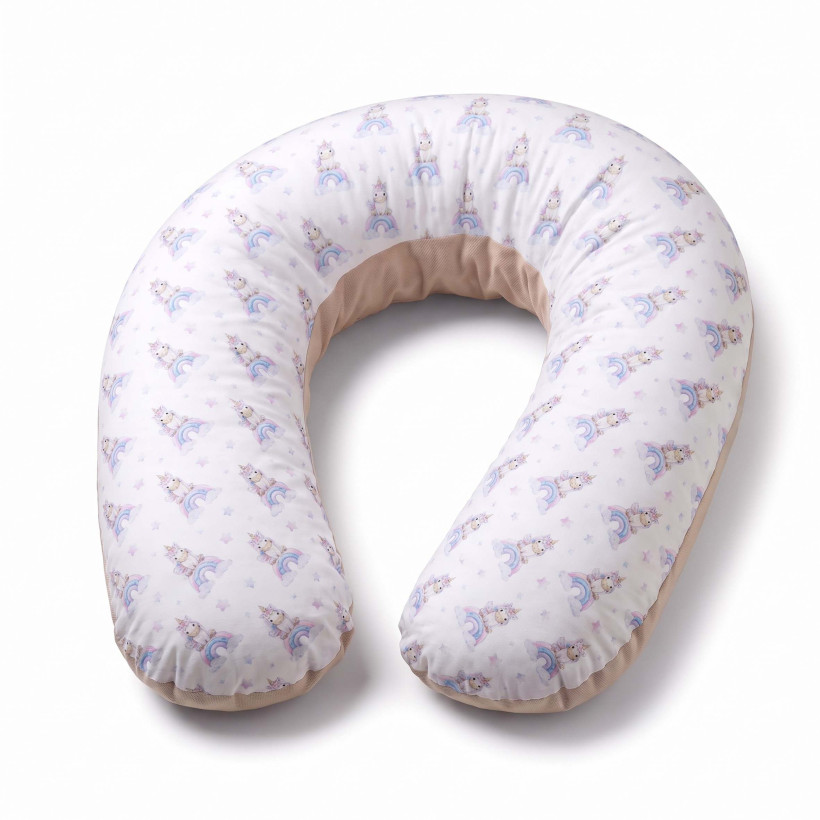 Veľký dojčiaci vankúš XKKO LUX - Unicorns