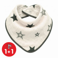 Bambusová šatka XKKO BMB - Natural Brown Stars