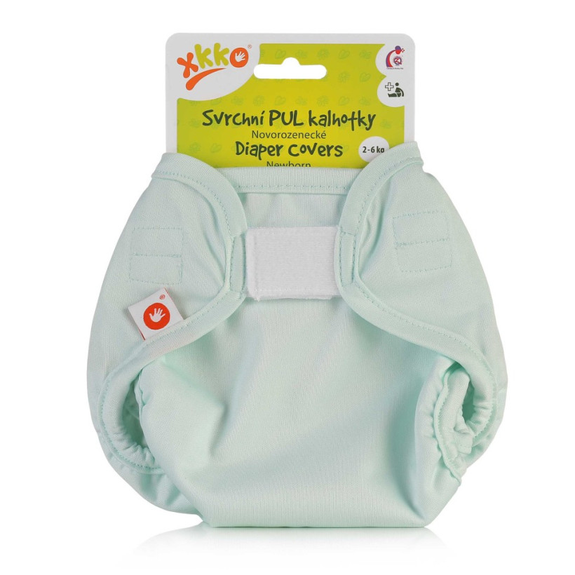 Vrchné plienkové nohavičky XKKO Newborn - Pastel Mint