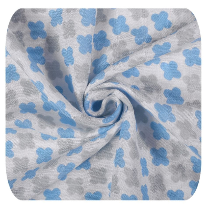 Bambusové plienky XKKO BMB 70x70 - Scandinavian Baby Blue MIX 3ks