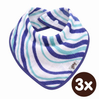 Bambusová šatka XKKO BMB - Ocean Blue Waves 3x1ks VO bal.