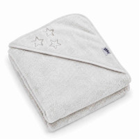 BIO Bavlnená froté osuška s kapucňou XKKO Organic 90x90 - White Stars 5x1ks (VO bal.)