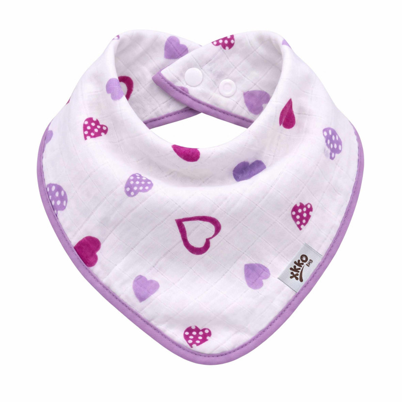 Bambusová šatka XKKO BMB- Lilac Hearts