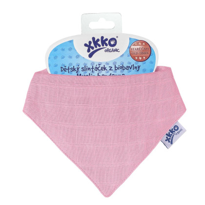 Šatka XKKO Organic Staré časy - Light Pink