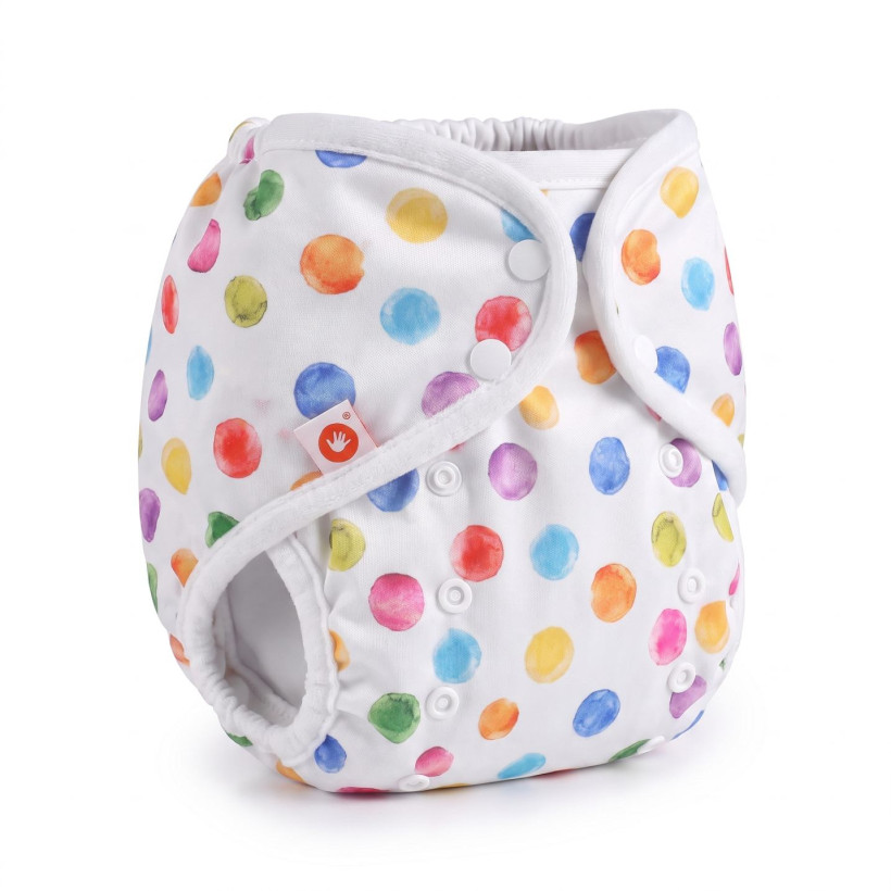 Vrchné plienkové nohavičky XKKO One Size - Watercolour Polka Dots