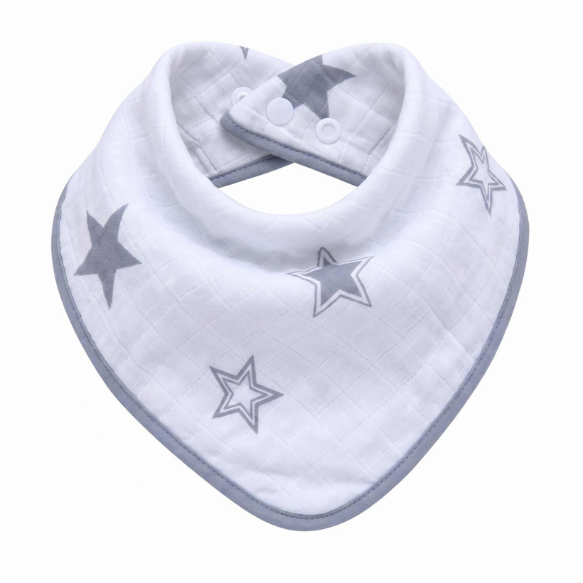 Bambusová šatka XKKO BMB - Silver Stars 3x1ks VO bal.