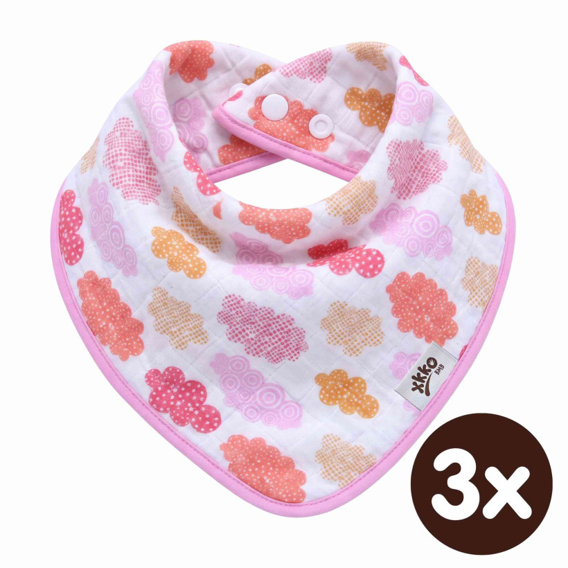Bambusová šatka XKKO BMB - Heaven for Girls 3x1ks VO bal.