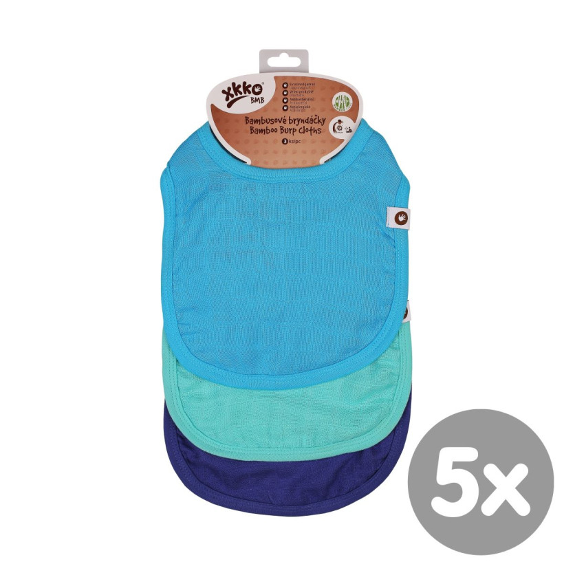 Bambusové podbradníky XKKO BMB - Ocean MIX 5x3ks VO bal.