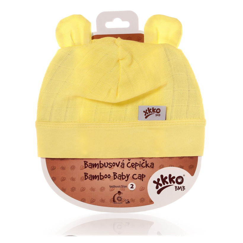Bambusová čiapočka XKKO BMB - Lemon 3x1ks VO bal.