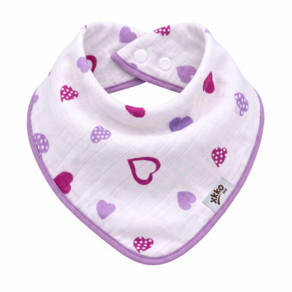 Bambusová šatka XKKO BMB- Lilac Hearts
