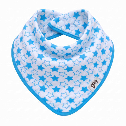 Bambusová šatka XKKO BMB - Little Stars Cyan