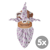 Bambusový maznáčik XKKO BMB - Little Stars Lilac 5x1ks VO bal.