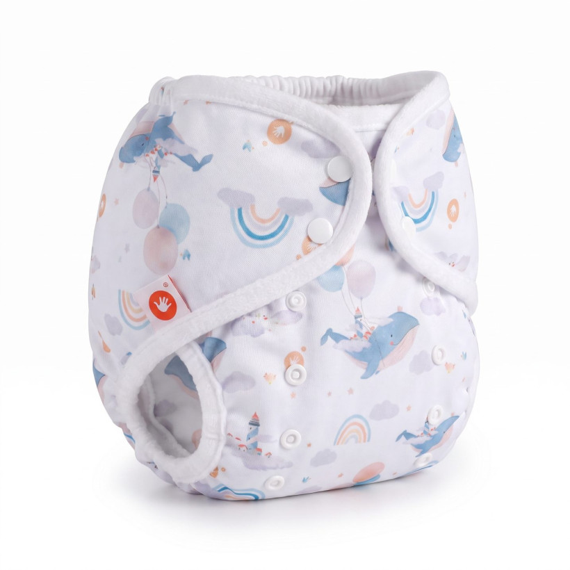 Vrchné plienkové nohavičky XKKO One Size - Sky Whale