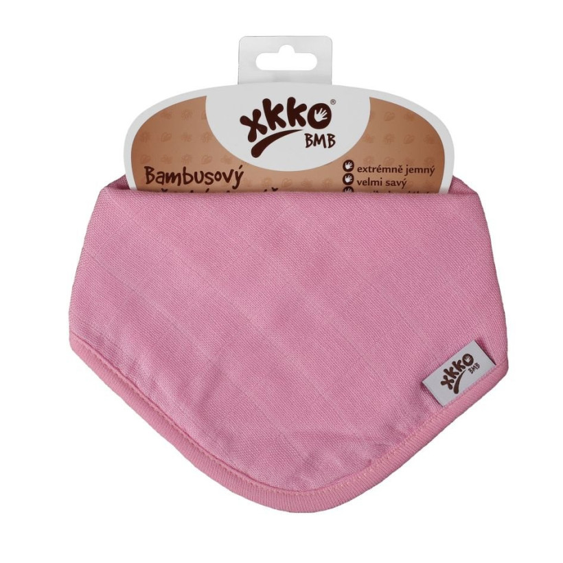 Bambusová šatka XKKO BMB - Baby Pink 3x1ks VO bal.