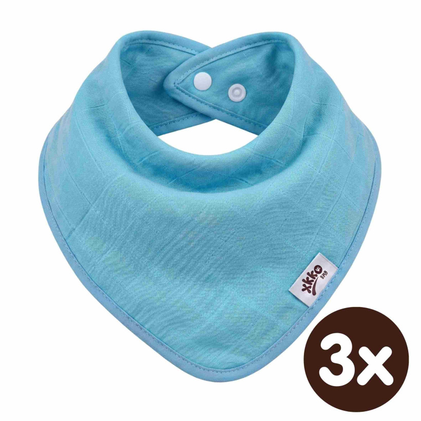 Bambusová šatka XKKO BMB - Turquoise 3x1ks VO bal.
